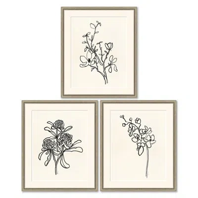 Soicher Marin Impressions I-iii - 3 Piece Single Picture Frame Painting Set