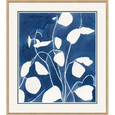 Soicher Marin 'indigo Plant' By Susan Hable - Picture Frame Painting On Paper In Multi