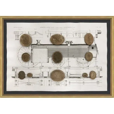 Soicher Marin 'intaglios' Picture Frame Graphic Art In Brown;gray;off White