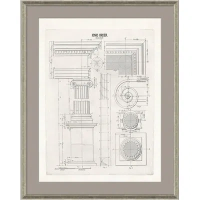 Soicher Marin Ionic Details By David Phoenix - Painting On Paper In Gray