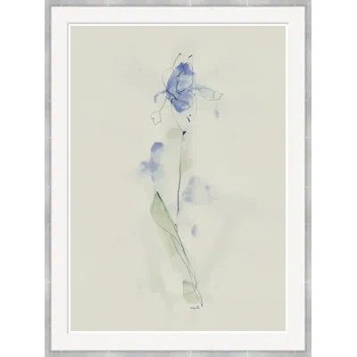 Soicher Marin Iris By Yuki Osada - Single Picture Frame Painting In Blue;white;ivory