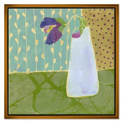 Soicher Marin Iris In White By Jill Krasner - Single Picture Frame Painting On Canvas In Multi