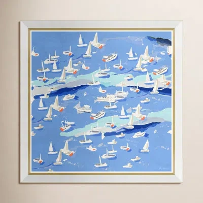 Soicher Marin Island Hopping I By Dana Gibson - Picture Frame Painting Print On Paper In Blue