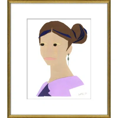 Soicher Marin 'jeannie' By Susan Hable - Picture Frame Painting In Brown;white;purple;cream