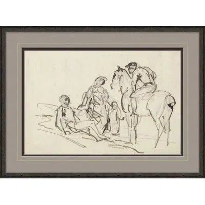 Soicher Marin Jockey On A Horse By Sawrey Gilpin - Picture Frame Painting In Brown;beige