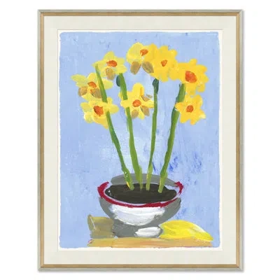 Soicher Marin Jonquils In Pot In Blue,yellow,green,gray