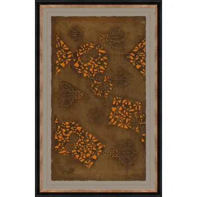 Soicher Marin Katagami 1 - Picture Frame Painting In Brown;orange