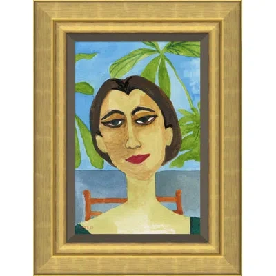 Soicher Marin Kateri By Susan Hable - Single Picture Frame Painting In Blue;black;green;beige