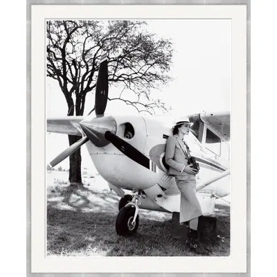 Soicher Marin 'keira Knightley Leaning On Plane' By Arthur Elgort - Picture Frame Photograph On Paper In Black