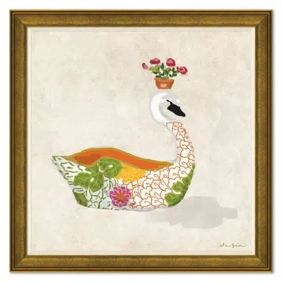 Soicher Marin Kimono Swan In Multi I By Dana Gibson - Picture Frame Painting