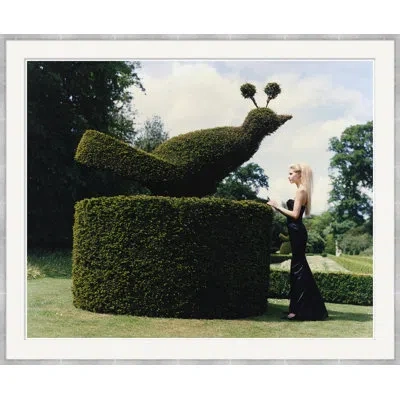 Soicher Marin 'kirsty Hume, In Long Black Dress' By Arthur Elgort - Picture Frame Photograph On Paper In Green