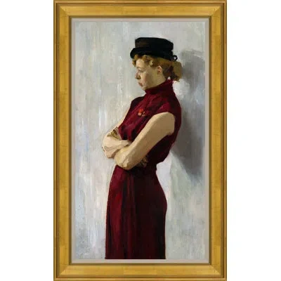 Soicher Marin Lady In Red' - Picture Frame Painting On Canvas In Multi