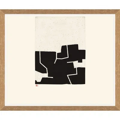Soicher Marin Large 3 - Picture Frame Painting On Paper In Black;cream