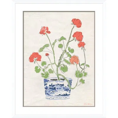 Soicher Marin Leggy In Red By Dana Gibson - Picture Frame Painting In Blue;green;coral