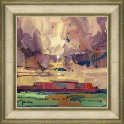 Soicher Marin Lemon Sunset By Joseph Mota - Picture Frame Painting On Canvas In Green;purple;ivory