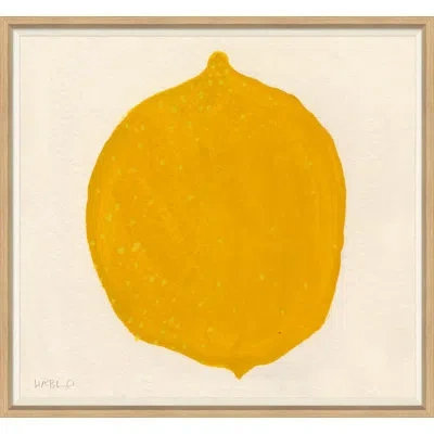 Soicher Marin Lemon Zest By Susan Hable - Picture Frame Graphic Art On Paper In Yellow