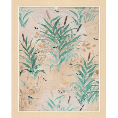 Soicher Marin Les Roseaux (var. 1) By Paule Marrot - Single Picture Frame Print In Tan