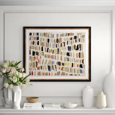 Soicher Marin 'library, Neutral' By Dana Gibson - Picture Frame Print On Paper In Brown;beige;sage
