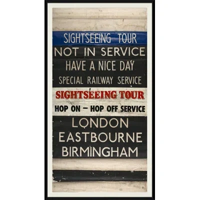Soicher Marin 'london Train Stop' Picture Frame Textual Art On Paper In Multi