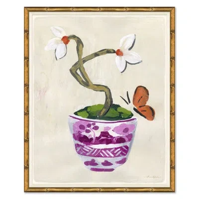 Soicher Marin Lotus In Porcelain Bowl In Brown,beige,red,purole