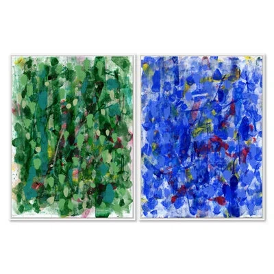 Soicher Marin Luminescence I & Ii - 2 Piece Floater Frame Painting Set On Canvas