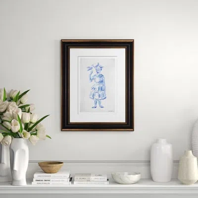 Soicher Marin Mandarian Man By Dana Gibson - Picture Frame On Paper In Blue;beige
