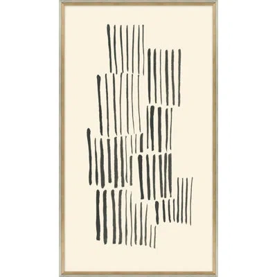 Soicher Marin 'matchsticks' By Susan Hable - Picture Frame Drawing Print On Paper In Black;beige