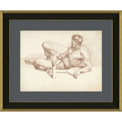Soicher Marin Matteo By David Phoenix - Picture Frame Drawing Print On Paper In Brown;beige
