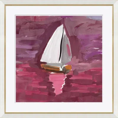 Soicher Marin Maybe By Dana Gibson - Picture Frame Painting On Paper In Gray;pink