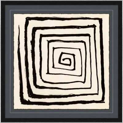 Soicher Marin Maze I - Picture Frame Painting On Paper In Black;irovy