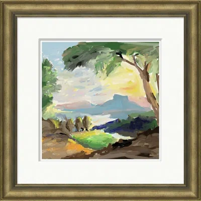 Soicher Marin Meadow By Dana Gibson - Picture Frame Painting On Paper In Brown;green