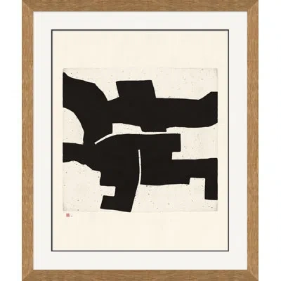 Soicher Marin Medium 6 - Picture Frame Painting On Paper In Black;cream