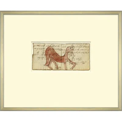Soicher Marin 'mennonite Drawing, Sway Back Horse' Picture Framed Graphic Art In Neutral