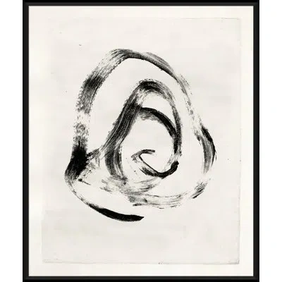 Soicher Marin Mid-century Homage - Picture Frame Painting On Paper In Black;ivory