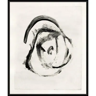 Soicher Marin Mid-century Homage - Picture Frame Painting On Paper In Black;ivory