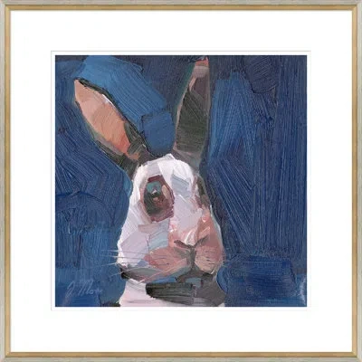 Soicher Marin Mini Ears - Picture Frame Painting In Blue;black;white