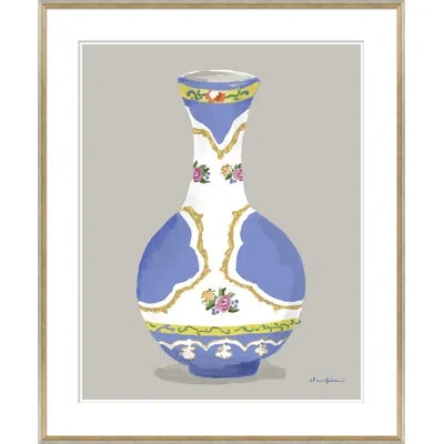 Soicher Marin Minton In Persimmon By Dana Gibson - Picture Frame Painting On Paper In Blue;gray