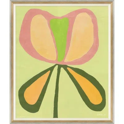 Soicher Marin Mock Orange By Susan Hable - Single Picture Frame Painting In Green;pink