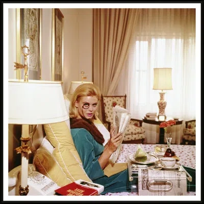 Soicher Marin Monocled Miss By Slim Aarons - Single Picture Frame Photograph In Black