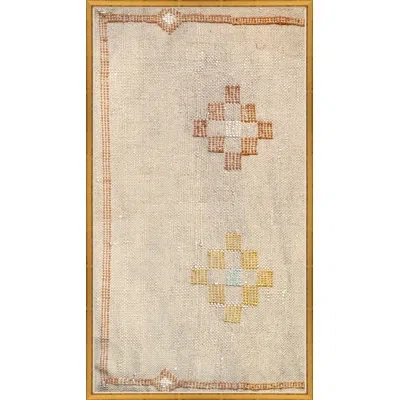 Soicher Marin 'moroccan Pillows Triptych In Taupe 1' - Picture Frame Painting On Paper In Red;beige