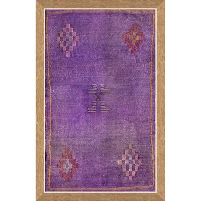 Soicher Marin 'moroccan Textiles' - Picture Frame Painting In Purple