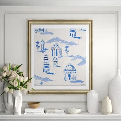 Soicher Marin Mosque By Dana Gibson - Picture Frame On Paper In Blue;beige