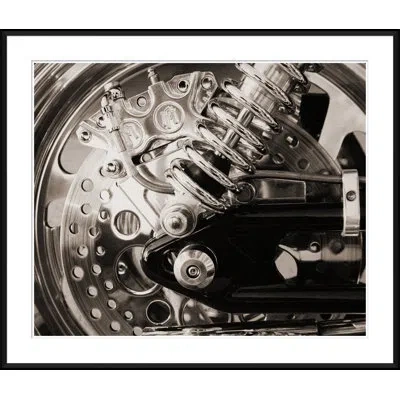Soicher Marin 'motorcycle Details 2' - Picture Frame Photograph On Paper In Black;white