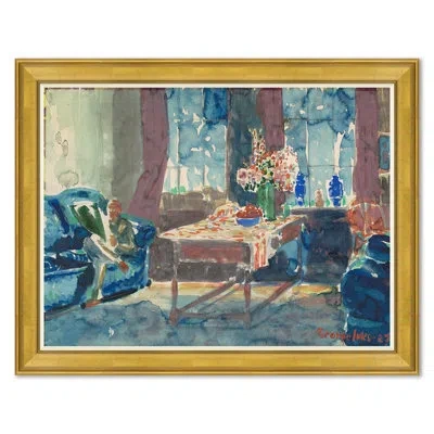 Soicher Marin My Livingroom - Picture Framed Painting In Blue;brown;green
