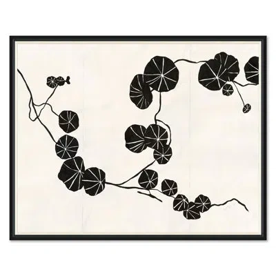Soicher Marin Nasturtium (var. 2) By Susan Hable - Single Picture Frame Print In Black Framed