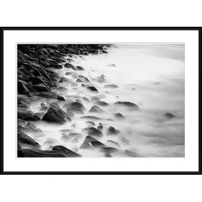 Soicher Marin Ocean Shore - Picture Framed Photograph Print In Black;white