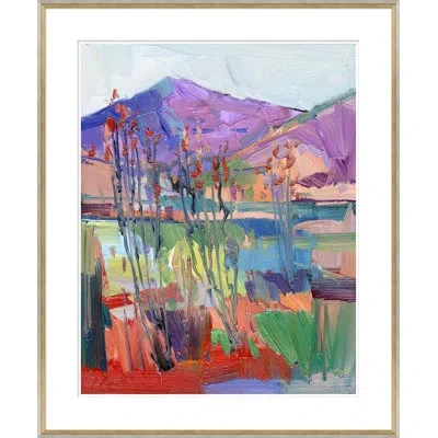 Soicher Marin Ocotilla Hill By Joseph Mota - Picture Frame Painting In Blue;red;purple
