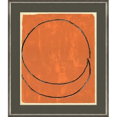 Soicher Marin 'offset This 5' - Picture Frame Graphic Art On Paper In Black;orange;cream