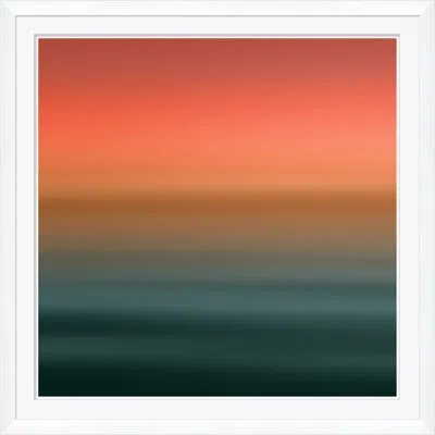 Soicher Marin Ombre - Picture Frame Painting Print On Paper In Orange;dark Green