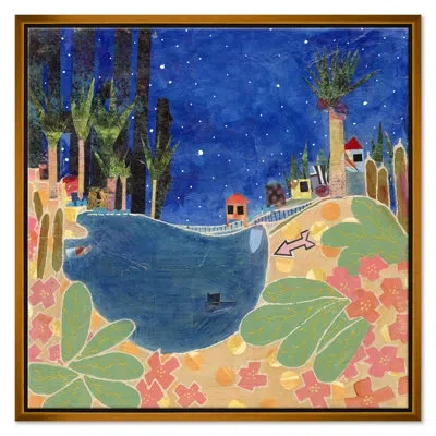 Soicher Marin Orange House On The Lake By Jill Krasner - Single Picture Frame Painting On Canvas In Multi